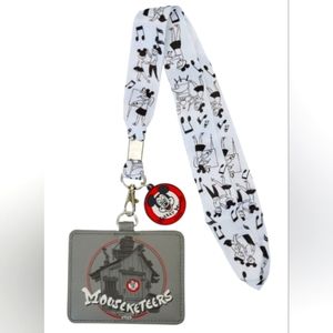 DISNEY LOUNGEFLY Mickey Mouse Club Lanyard with Card Holder